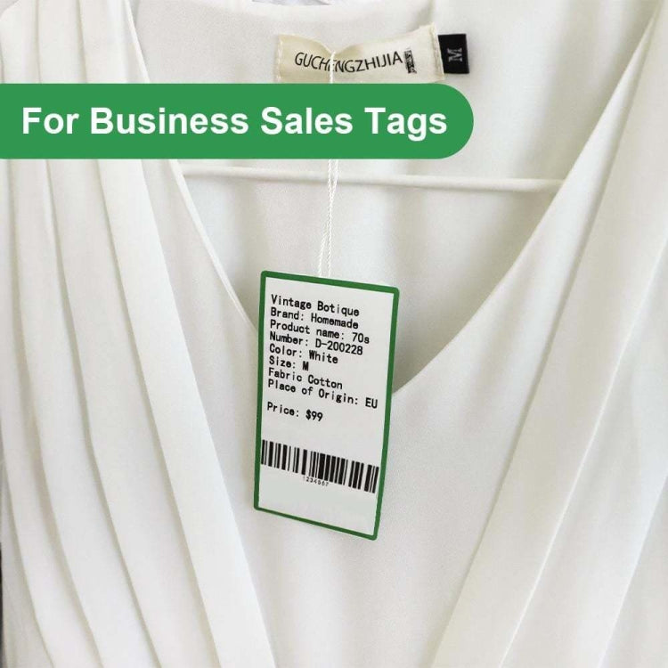 For Phomemo M110 / M200 100pcs /Roll 50x80mm Rainbow Frame White Self-Sticking Tag, 100pcs /Roll 50x80mm Rainbow Frame