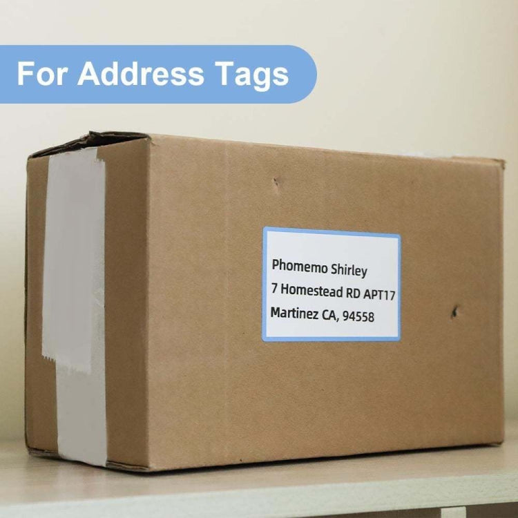 For Phomemo M110 / M200 100pcs /Roll 50x80mm Rainbow Frame White Self-Sticking Tag, 100pcs /Roll 50x80mm Rainbow Frame
