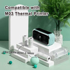 For Phomemo M03 Series 3rolls /Pack 80mmx3.5m 10 Years Thermal Self-adhesive Black on White Printing Paper