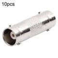 10pcs BNC Female To Female Straight Through Adaptor Surveillance Dual Pass-Through Connector, Female To Female
