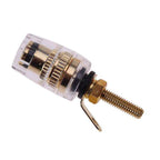 Medium Extended Transparent Terminal Block 4mm Banana Socket Audio Amplifier Junction Post, Medium Black