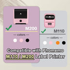 For Phomemo M110 / M200 300pcs /Roll 20x40mm Square Self-Adhesive Thermal Labels On White Background, 300pcs /Roll 20x40mm