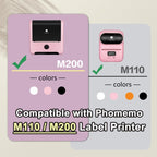 For Phomemo M110 / M200 130pcs /Roll 40x60mm Square Self-Adhesive Thermal Labels On White Background, 130pcs /Roll 40x60mm