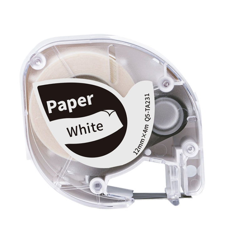 For Phomemo P12 / P12 Pro 12mm x 4m Consumables Label Ribbon, Black Word On White Thermal Paper, Black Word On White Synthetic Paper, Black Word On White Thermal Transfer, Black Word On Transparent Synthetic Paper                                       ...