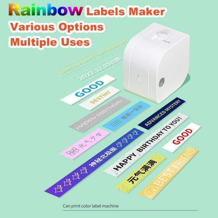 For Phomemo P12 / P12 Pro 12mm x 4m Consumables Label Ribbon, Black Word On White Thermal Paper, Black Word On White Synthetic Paper, Black Word On White Thermal Transfer, Black Word On Transparent Synthetic Paper                                       ...