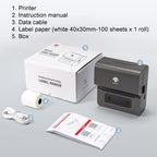 Phomemo M221 Thermal Wireless Label Printer Barcode Bluetooth Label Maker, Blue, White, Pink
