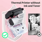 Phomemo M221 Thermal Wireless Label Printer Barcode Bluetooth Label Maker, Blue, White, Pink