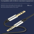 Audio Mixing Console Amplifier Drum Connection Cable 6.35MM Male To Male Audio Cable 28AWG OD4.0MM, 10m
