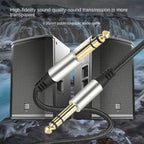 Audio Mixing Console Amplifier Drum Connection Cable 6.35MM Male To Male Audio Cable 28AWG OD4.0MM, 10m