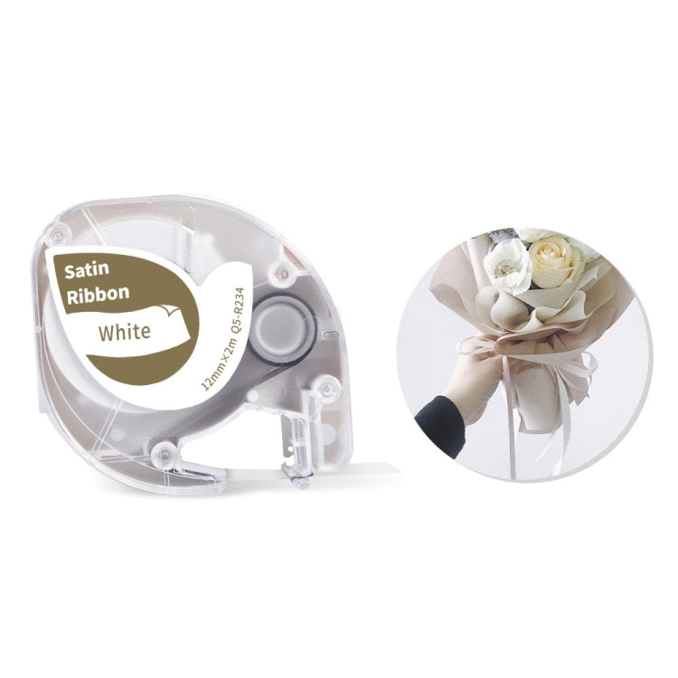 For Phomemo P12 / P12 Pro 12mm x 2m Thermal Transfer Label Ribbon, Label Ribbon(Gold Word On White), Label Ribbon(Black Word On Sky Blue), Label Ribbon(Black Word On Pink)