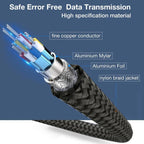 DP Cable 8K Computer Monitor Connection Cable 30AWG OD6.3MM With Nylon Mesh, 1m, 1.5m, 2m, 3m