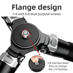 Carbon Fiber Portable Folding Tripod SLR Camera Low Gravity Center Gimbal Photography Bracket, BEXIN RC254, BEXIN RC254+LH-28