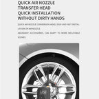 Multifunctional Portable Car Electric Wireless Tire Inflator Pump, Mechanical Button, Touch Screen Button