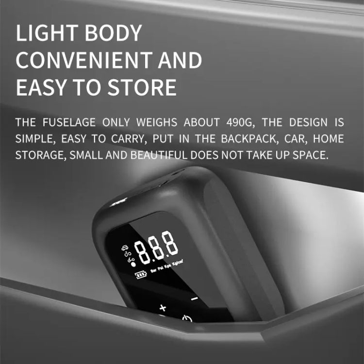 Multifunctional Portable Car Electric Wireless Tire Inflator Pump, Mechanical Button, Touch Screen Button