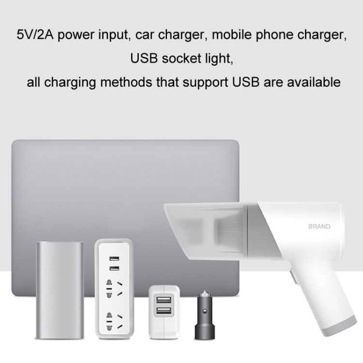 Portable Handheld USB Charging Car Vacuum Cleaner, Wired White, Wired Black, Wireless White, Wireless Black
