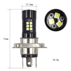 1pair Automotive High-power LED White Light Fog Lamp, H4