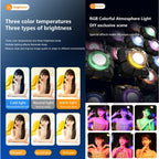 D2 Pro Mini RGB Fill Light Pocket Light with Mobile Phone Holder
