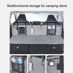 Car Camping Bed Folding Board SUV Rear Row Extension Board For Tesla, Gray, Black, Gray Embossed, Black Embossed