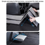 Car Camping Bed Folding Board SUV Rear Row Extension Board For Tesla, Gray, Black, Gray Embossed, Black Embossed