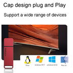 Lenovo Thinkplus TU100 USB3.1 High Speed Flash Drive Mini USB Memory Disk With Metal Plug And Cap, TU100 128G(Red)