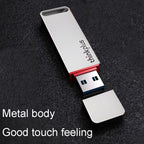 Lenovo Thinkplus TU100Pro USB3.1 Solid State Flash Drive High Capacity Metal USB Memory Disk, TU100Pro 512G(Gray), TU100Pro 512G(Silver)