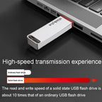 Lenovo Thinkplus TU100Pro USB3.1 Solid State Flash Drive High Capacity Metal USB Memory Disk, TU100Pro 512G(Gray), TU100Pro 512G(Silver)