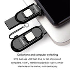 Lenovo Thinkplus TFU301 Dual Interface Type-C+USB Fingerprint Encrypted USB Flash Drive, TFU301 32G, TFU301 256G