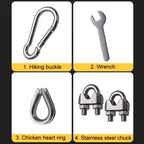 Fitness Equipment Accessories Wire Rope, 5mmx2m Adjustable, 5mmx2m Fixed, 5mmx2.5m Adjustable, 5mmx2.5m Fixed, 5mmx3m Adjustable, 5mmx3m Fixed
