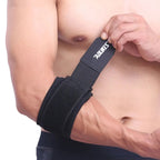 Aolikes  Adjustbale Tennis Elbow Support Guard Pads Compression Recovery Forearm Sleeve Band, A-7947 (Black)