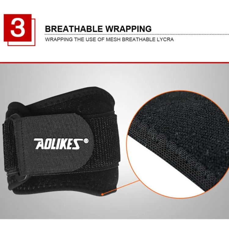 Aolikes  Adjustbale Tennis Elbow Support Guard Pads Compression Recovery Forearm Sleeve Band, A-7947 (Black)