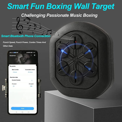 Smart Dual Bluetooth Music Boxing Machine Electronic Sandbag With Mobile Phone Holder