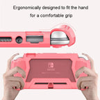 For Nintendo Switch Lite Full Cover Protective Shell TPU Console Case, Pink, Black, Gray
