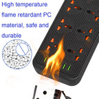 A07 2m 3000W 6 Plugs + 6-USB Ports Multifunctional Flame-retardant Socket with Switch, UK Plug, US Plug