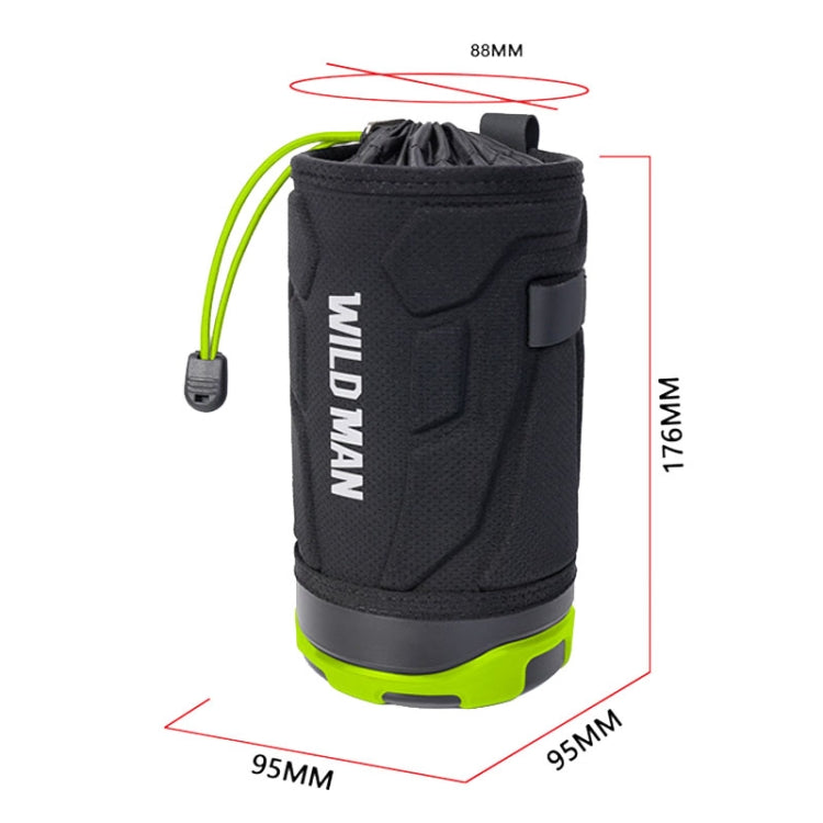 WILD MAN R1 1L Mountain Bike Water Bottle Bag Scooter Handlebar Tool Kit, Dark Grey, Black Red, Black Green, Dark Blue
