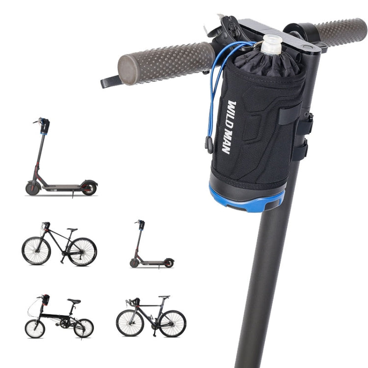 WILD MAN R1 1L Mountain Bike Water Bottle Bag Scooter Handlebar Tool Kit, Dark Grey, Black Red, Black Green, Dark Blue