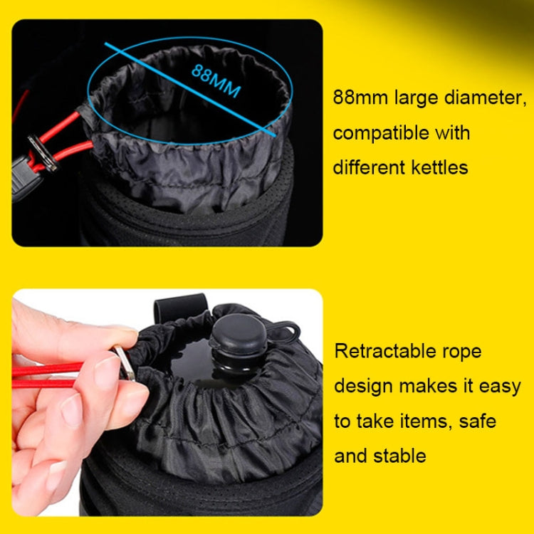 WILD MAN R1 1L Mountain Bike Water Bottle Bag Scooter Handlebar Tool Kit, Dark Grey, Black Red, Black Green, Dark Blue