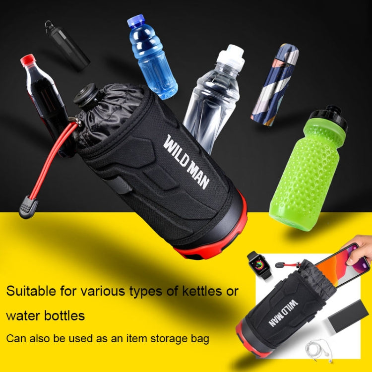WILD MAN R1 1L Mountain Bike Water Bottle Bag Scooter Handlebar Tool Kit, Dark Grey, Black Red, Black Green, Dark Blue