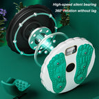Rotating Waist Disc Twist Machine with Electronic Counter Magnetic Massage for Body Shaping, Green, White + Purple, White + Green