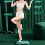 Rotating Waist Disc Twist Machine with Electronic Counter Magnetic Massage for Body Shaping, Green, White + Purple, White + Green
