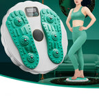 Rotating Waist Disc Twist Machine with Electronic Counter Magnetic Massage for Body Shaping, Green, White + Purple, White + Green