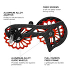 Carbon Fiber Guide Wheel For Road Bike Bicycle Bearing Rear Derailleur Guide Wheel Parts, SD1 Black, SD1 Red, SD2 Black, SD2 Red, SD3 Black, SD3 Red, SD4 Black, SD4 Red, SD5 Black, SD5 Red, SD6 Black, SD6 Red