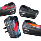 WILD MAN ES12X 1LEVA Hard Shell Bicycle Bag Cycling Phone Touch Screen Front Beam Bag, ES12X (Black), ES12X (Red), ES12X (Grey), ES12X (Blue)