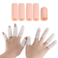 5pcs/Set Gel Finger Cots Hand Joint Crack Protector, Open Style Skin Tone, Open Style White, Close Style Skin Tone, Close Style White