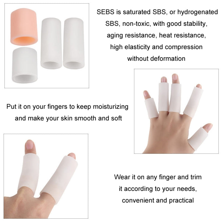 5pcs/Set Gel Finger Cots Hand Joint Crack Protector, Open Style Skin Tone, Open Style White, Close Style Skin Tone, Close Style White