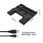 For PS4/PS4 Pro/PS4 Slim Host iplay Dual-seat Charging Multi-function Cooling Base Storage Bracket, HBP-192