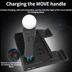 For PS4/PS4 Pro/PS4 Slim Host iplay Dual-seat Charging Multi-function Cooling Base Storage Bracket, HBP-192