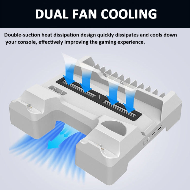For PS5 iplay Dual-seat Charging and Cooling Base Bracket Storage Rack, HBP-348
