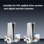 For PS5 iplay Dual-seat Charging and Cooling Base Bracket Storage Rack, HBP-348