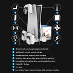 For PS5 iplay Dual-seat Charging and Cooling Base Bracket Storage Rack, HBP-348