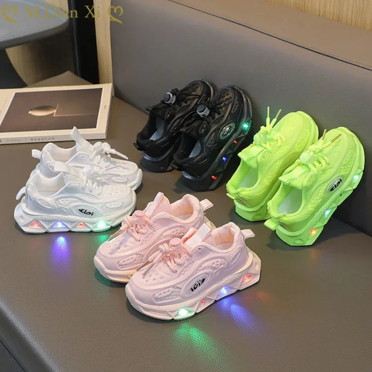 Breathable Lightweight Soft Sole Luminous Sports Casual Shoes, 26, 27, 28, 29, 30